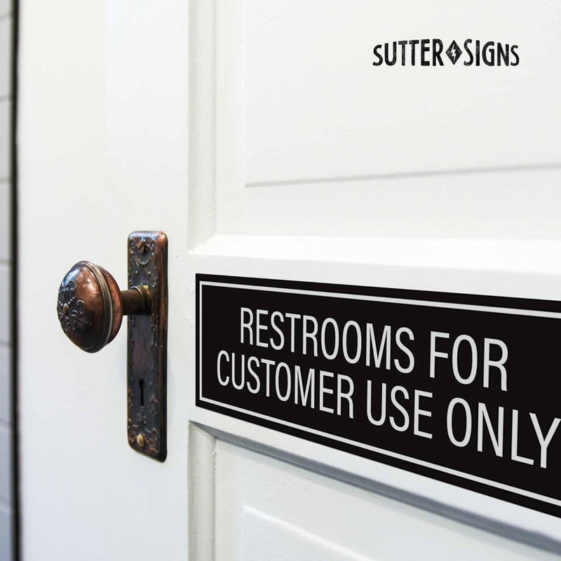 Sutter Signs Restrooms for Customer Use Only Sticker Signs (Pack of 2) - Image 4